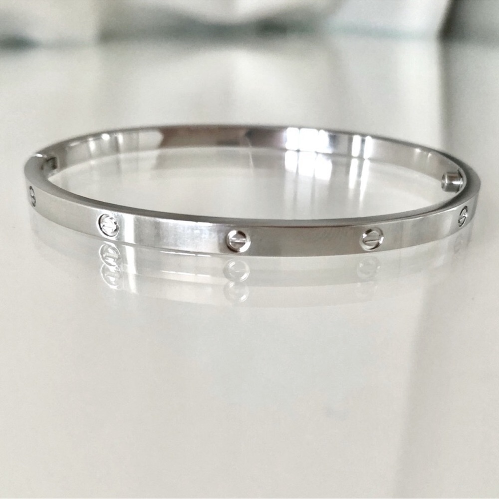 NEW Small Model Screw Cuff Bangle Love Bracelet with Screwdriver in Silver